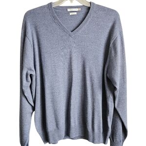 Peter‎ Millar 100% ExtraFine Italian Merino Wool V-Neck Pullover Sweater Sz XXL